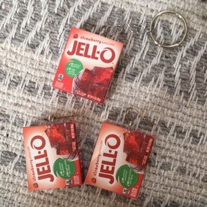 Jello earrings and key chain set